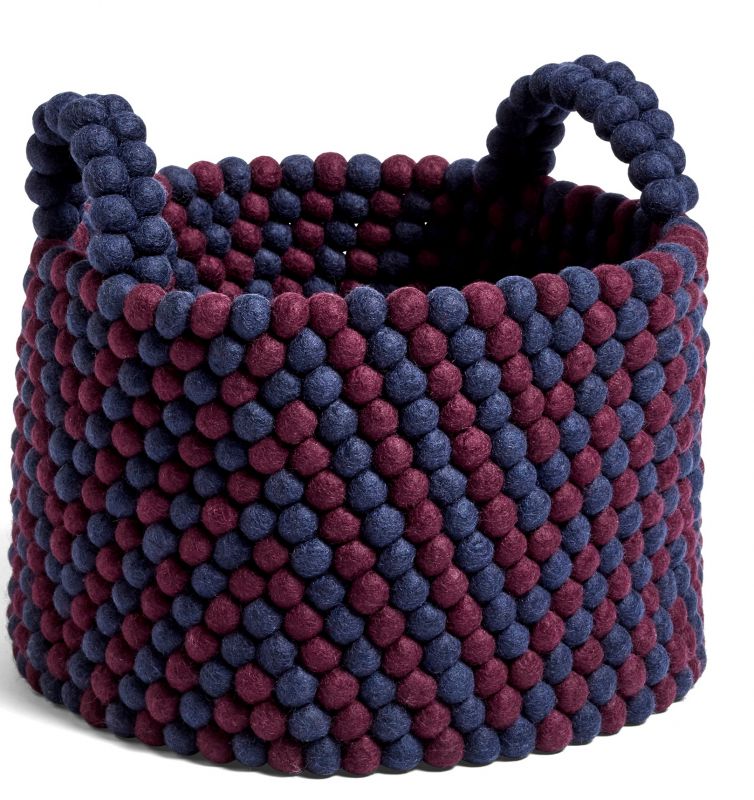 Bead Basket Korb Hay Burgundy Basket Weave EINZELSTÜCK Burgundy